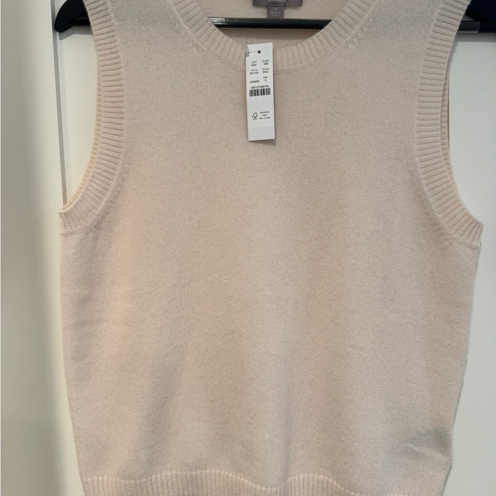 J. Crew Ivory Cashmere Vest - Picture 3 of 3